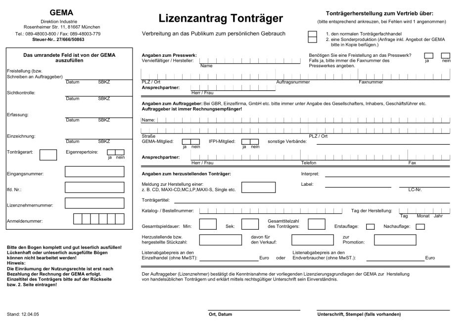 GEMA-Lizenzvertrag